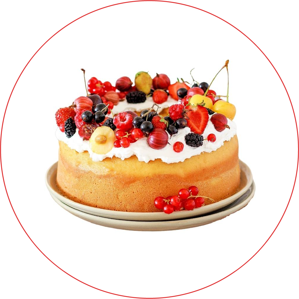 Torta Fresca de Cerezas y crema