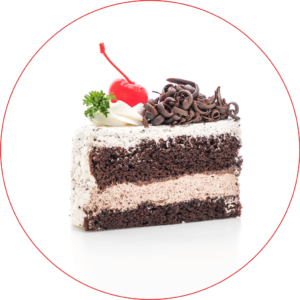 Porción de Torta Selva Negra