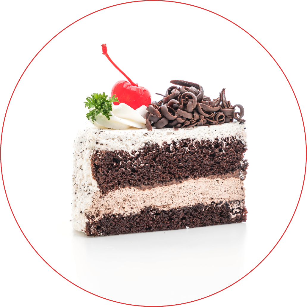 Porción de Torta Selva Negra